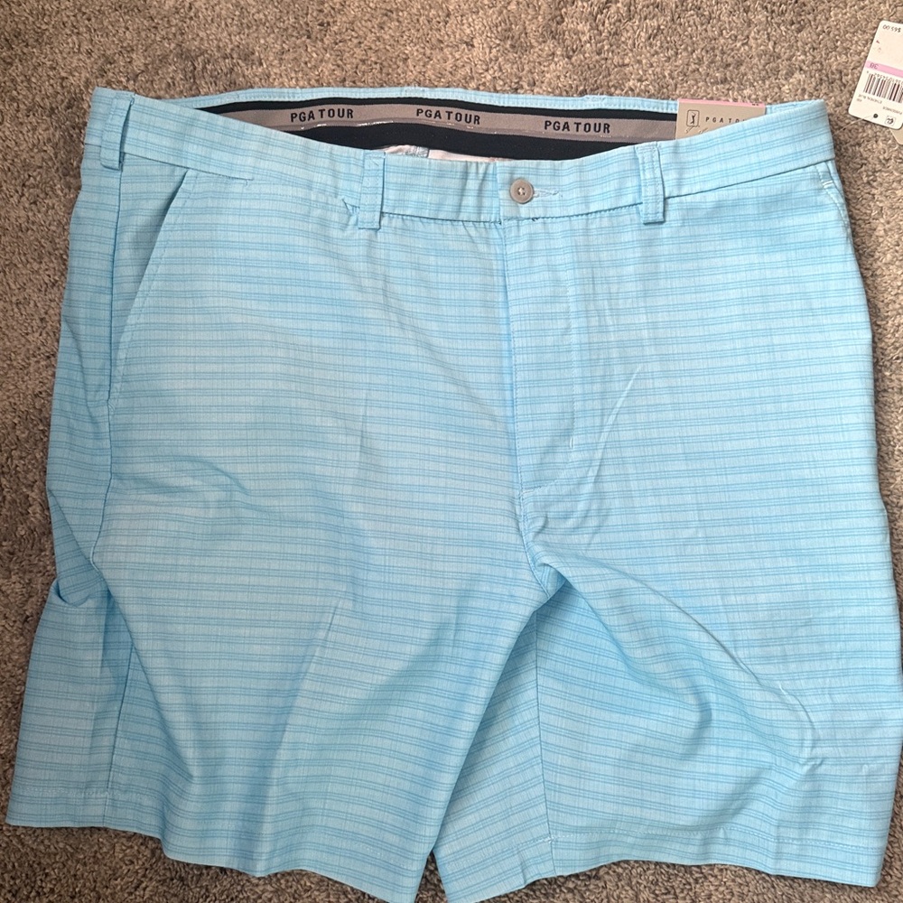 PGA Tour Light Blue Golf Shorts